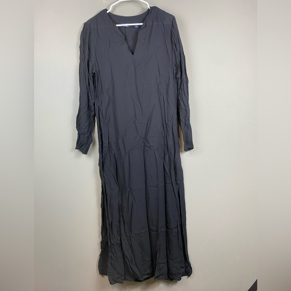 Lands' End black Long Sleeve Midi dress S 6-8